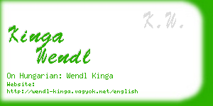 kinga wendl business card